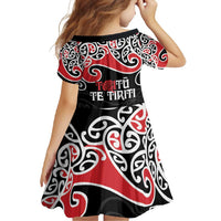 Aotearoa Toitu Te Tiriti Family Matching Short Sleeve Bodycon Dress and Hawaiian Shirt New Zealand Stand Together Stand Stronger LT9 - Polynesian Pride