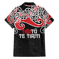 Aotearoa Toitu Te Tiriti Family Matching Short Sleeve Bodycon Dress and Hawaiian Shirt New Zealand Stand Together Stand Stronger LT9 - Polynesian Pride