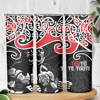 Aotearoa Toitu Te Tiriti Skinny Tumbler New Zealand Stand Together Stand Stronger
