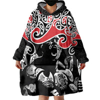 Aotearoa Toitu Te Tiriti Wearable Blanket Hoodie New Zealand Stand Together Stand Stronger