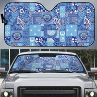 Federated States of Micronesia Merry Christmas Auto Sun Shade Pacific Patchwork Xmas Vibes - Polynesian Pride