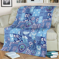 Federated States of Micronesia Merry Christmas Blanket Pacific Patchwork Xmas Vibes - Polynesian Pride
