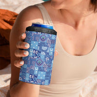 Federated States of Micronesia Merry Christmas 4 in 1 Can Cooler Tumbler Pacific Patchwork Xmas Vibes LT9 - Polynesian Pride