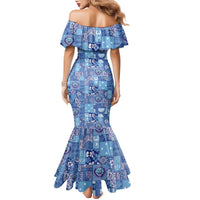 Federated States of Micronesia Merry Christmas Family Matching Mermaid Dress and Hawaiian Shirt Pacific Patchwork Xmas Vibes LT9 - Polynesian Pride