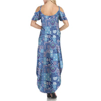 Federated States of Micronesia Merry Christmas Family Matching Summer Maxi Dress and Hawaiian Shirt Pacific Patchwork Xmas Vibes LT9 - Polynesian Pride