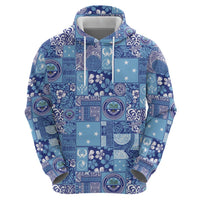 Federated States of Micronesia Merry Christmas Hoodie Pacific Patchwork Xmas Vibes - Polynesian Pride