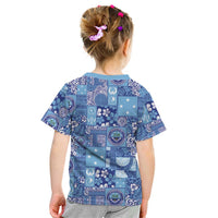 Federated States of Micronesia Merry Christmas Kid T Shirt Pacific Patchwork Xmas Vibes LT9 - Polynesian Pride