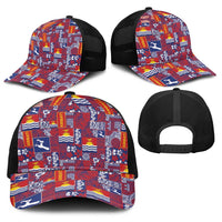 Kiribati Tekeraoi n te Kiritimati Baseball Net Cap Pacific Patchwork Xmas Vibes - Polynesian Pride