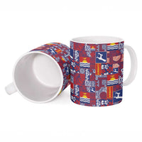 Kiribati Tekeraoi n te Kiritimati Ceramic Mug Pacific Patchwork Xmas Vibes - Polynesian Pride