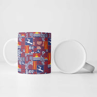 Kiribati Tekeraoi n te Kiritimati Ceramic Mug Pacific Patchwork Xmas Vibes - Polynesian Pride