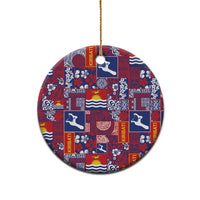 Kiribati Tekeraoi n te Kiritimati Ceramic Ornament Pacific Patchwork Xmas Vibes - Polynesian Pride