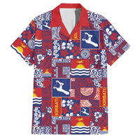 Kiribati Tekeraoi n te Kiritimati Family Matching Off Shoulder Maxi Dress and Hawaiian Shirt Pacific Patchwork Xmas Vibes - Polynesian Pride