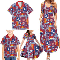 Kiribati Tekeraoi n te Kiritimati Family Matching Summer Maxi Dress and Hawaiian Shirt Pacific Patchwork Xmas Vibes - Polynesian Pride