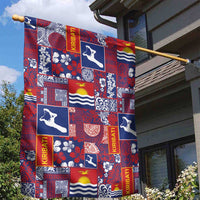 Kiribati Tekeraoi n te Kiritimati Garden Flag Pacific Patchwork Xmas Vibes - Polynesian Pride