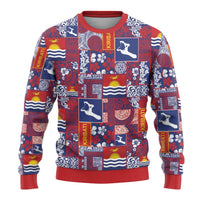 Kiribati Tekeraoi n te Kiritimati Ugly Christmas Sweater Pacific Patchwork Xmas Vibes - Polynesian Pride
