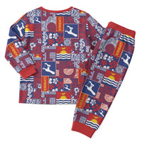Kiribati Tekeraoi n te Kiritimati Christmas Pajama Set Pacific Patchwork Xmas Vibes - Polynesian Pride