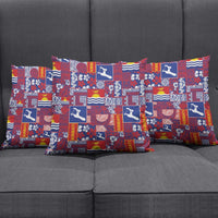 Kiribati Tekeraoi n te Kiritimati Pillow Cover Pacific Patchwork Xmas Vibes - Polynesian Pride