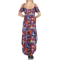 Kiribati Tekeraoi n te Kiritimati Summer Maxi Dress Pacific Patchwork Xmas Vibes LT9 - Polynesian Pride