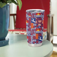 Kiribati Tekeraoi n te Kiritimati Tumbler Cup Pacific Patchwork Xmas Vibes - Polynesian Pride