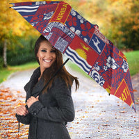 Kiribati Tekeraoi n te Kiritimati Umbrella Pacific Patchwork Xmas Vibes - Polynesian Pride