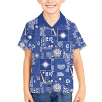 Marshall Islands Merry Christmas Family Matching Off Shoulder Maxi Dress and Hawaiian Shirt Pacific Patchwork Xmas Vibes - Polynesian Pride