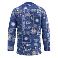 Marshall Islands Merry Christmas Hockey Jersey Pacific Patchwork Xmas Vibes - Polynesian Pride