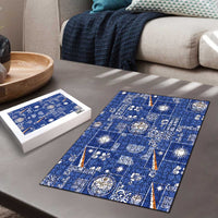 Marshall Islands Merry Christmas Puzzle Pacific Patchwork Xmas Vibes - Polynesian Pride