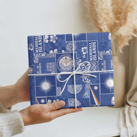 Marshall Islands Merry Christmas Wrapping Paper Pacific Patchwork Xmas Vibes - Polynesian Pride