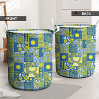 Palau Ungil Kurismas Laundry Basket Pacific Patchwork Xmas Vibes - Polynesian Pride