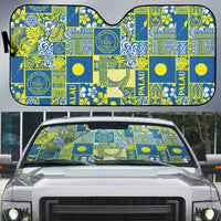 Palau Ungil Kurismas Auto Sun Shade Pacific Patchwork Xmas Vibes - Polynesian Pride