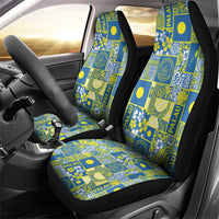 Palau Ungil Kurismas Car Seat Cover Pacific Patchwork Xmas Vibes - Polynesian Pride