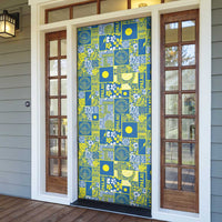 Palau Ungil Kurismas Door Cover Pacific Patchwork Xmas Vibes - Polynesian Pride