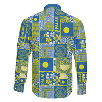 Palau Ungil Kurismas Family Matching Off Shoulder Short Dress and Hawaiian Shirt Pacific Patchwork Xmas Vibes LT9 - Polynesian Pride