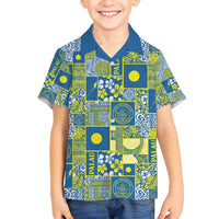 Palau Ungil Kurismas Family Matching Puletasi and Hawaiian Shirt Pacific Patchwork Xmas Vibes - Polynesian Pride