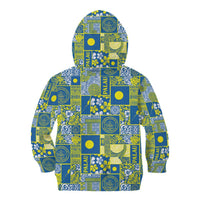 Palau Ungil Kurismas Kid Hoodie Pacific Patchwork Xmas Vibes - Polynesian Pride