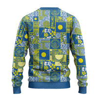 Palau Ungil Kurismas Ugly Christmas Sweater Pacific Patchwork Xmas Vibes - Polynesian Pride