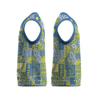 Palau Ungil Kurismas Christmas Knitted V-Neck Vest Pacific Patchwork Xmas Vibes - Polynesian Pride