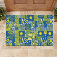 Palau Ungil Kurismas Rubber Doormat Pacific Patchwork Xmas Vibes - Polynesian Pride