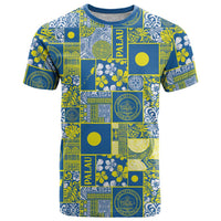 Palau Ungil Kurismas T Shirt Pacific Patchwork Xmas Vibes - Polynesian Pride