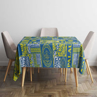Palau Ungil Kurismas Tablecloth Pacific Patchwork Xmas Vibes - Polynesian Pride