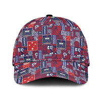 Red Samoa Manuia Le Kerisimasi Classic Cap Pacific Patchwork Xmas Vibes LT9 Universal Fit Red - Polynesian Pride