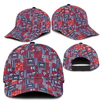 Red Samoa Manuia Le Kerisimasi Classic Cap Pacific Patchwork Xmas Vibes LT9 - Polynesian Pride