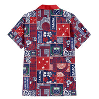 Red Samoa Manuia Le Kerisimasi Family Matching Mermaid Dress and Hawaiian Shirt Pacific Patchwork Xmas Vibes - Polynesian Pride