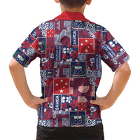 Red Samoa Manuia Le Kerisimasi Family Matching Puletasi and Hawaiian Shirt Pacific Patchwork Xmas Vibes LT9 - Polynesian Pride