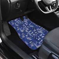 Blue Samoa Manuia Le Kerisimasi Car Mats Pacific Patchwork Xmas Vibes - Polynesian Pride