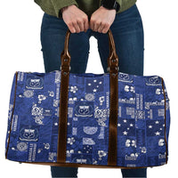 Blue Samoa Manuia Le Kerisimasi Travel Bag Pacific Patchwork Xmas Vibes - Polynesian Pride