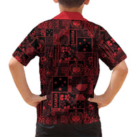 Dark Samoa Manuia Le Kerisimasi Family Matching Summer Maxi Dress and Hawaiian Shirt Pacific Patchwork Xmas Vibes LT9 - Polynesian Pride