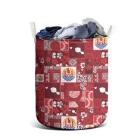 Tahiti Oaoa I Teie Noera Laundry Basket Pacific Patchwork Xmas Vibes LT9 - Polynesian Pride