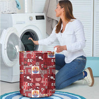 Tahiti Oaoa I Teie Noera Laundry Basket Pacific Patchwork Xmas Vibes LT9 - Polynesian Pride