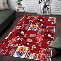 Tahiti Oaoa I Teie Noera Area Rug Pacific Patchwork Xmas Vibes - Polynesian Pride